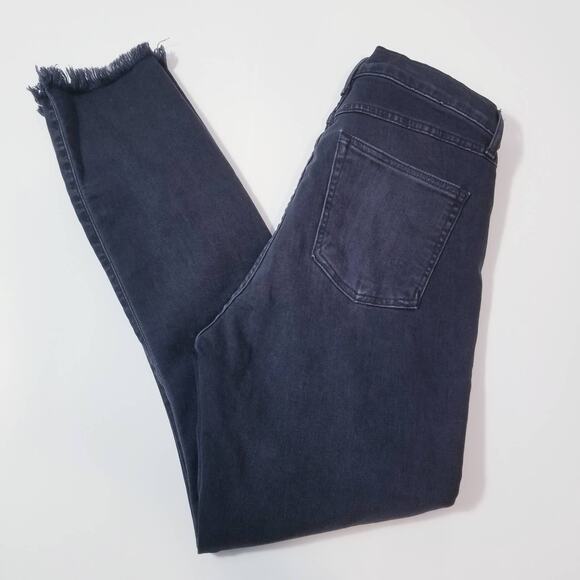 3x1 NYC Skinny Jeans Black High Rise Frayed Hem Denim - Picture 2 of 12